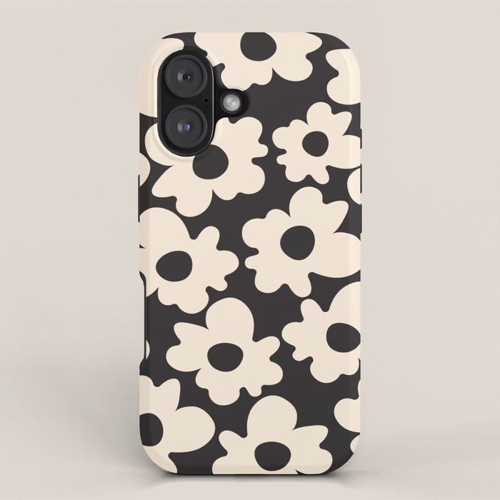 Black and White - Abstract Flower Shape  iPhone Case Gallery Image 1
