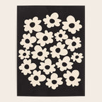 Black and White - Abstract Flower Shape  Poster Gallery Image 4