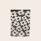 Black and White - Abstract Flower Shape  Wall Hanging Gallery Image 1