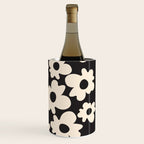 Black and White - Abstract Flower Shape  Wine Chiller Gallery Image 3