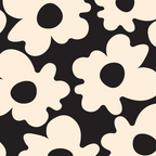 Black and White - Abstract Flower Shape  Coffee Mug Gallery Image 2