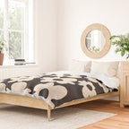 Black and White - Abstract Flower Shape  Duvet Cover Gallery Image 2