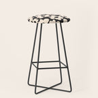 Black and White - Abstract Flower Shape  Stool Gallery Image 1