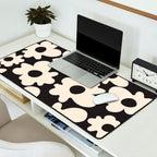 Black and White - Abstract Flower Shape  Desk Mat Gallery Image 2