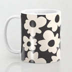 Black and White - Abstract Flower Shape  Coffee Mug Gallery Image 3