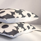 Black and White - Abstract Flower Shape  Pillow Sham Gallery Image 3