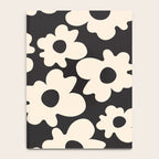 Black and White - Abstract Flower Shape  Notebook Gallery Image 4