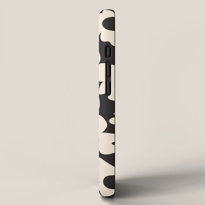 Black and White - Abstract Flower Shape  iPhone Case Gallery Image 2