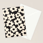 Black and White - Abstract Flower Shape  Stationery Card Gallery Image 2
