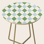 Green and Blue Argyle Plaid Side Table Gallery Image 2