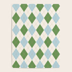 Green and Blue Argyle Plaid Poster Gallery Image 4
