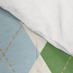 Green and Blue Argyle Plaid Comforter Gallery Image 4