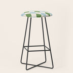 Green and Blue Argyle Plaid Stool Gallery Image 1