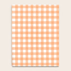 Gingham Check Pattern in Light Pastel Orange and White Notebook Gallery Image 4
