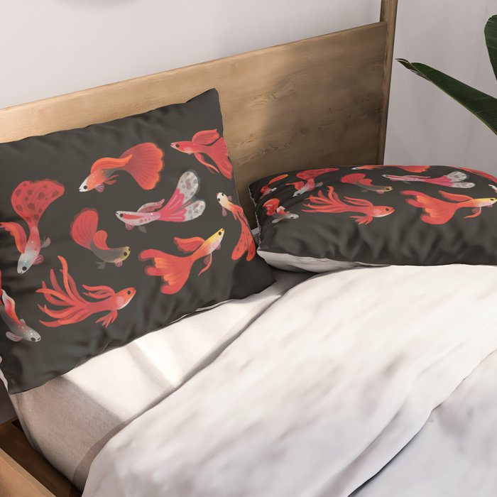 Red guppy Pillow Sham Gallery Image 2