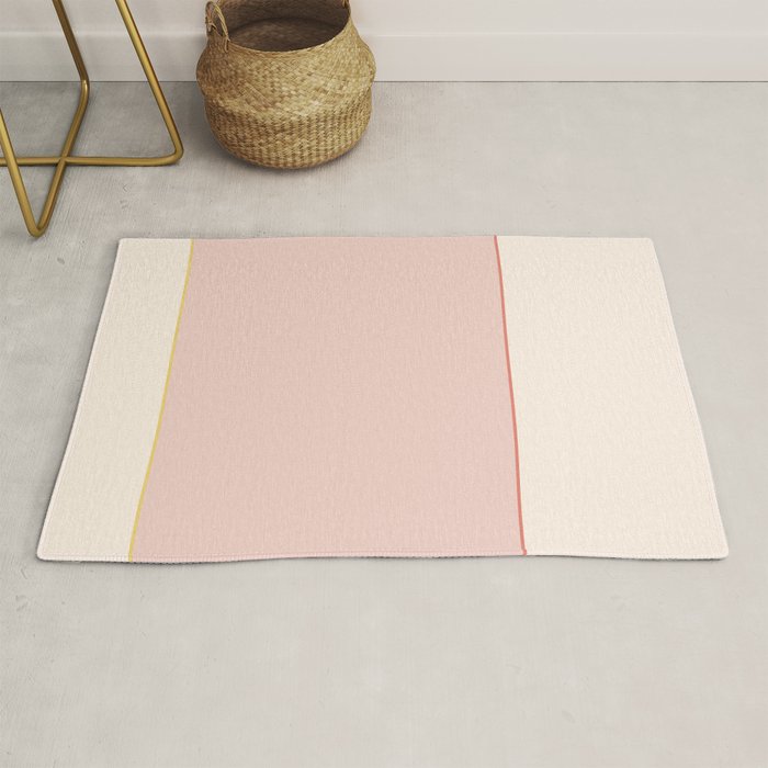 Subtle Spring Color Block - Soft Pink Rug Gallery Image 1