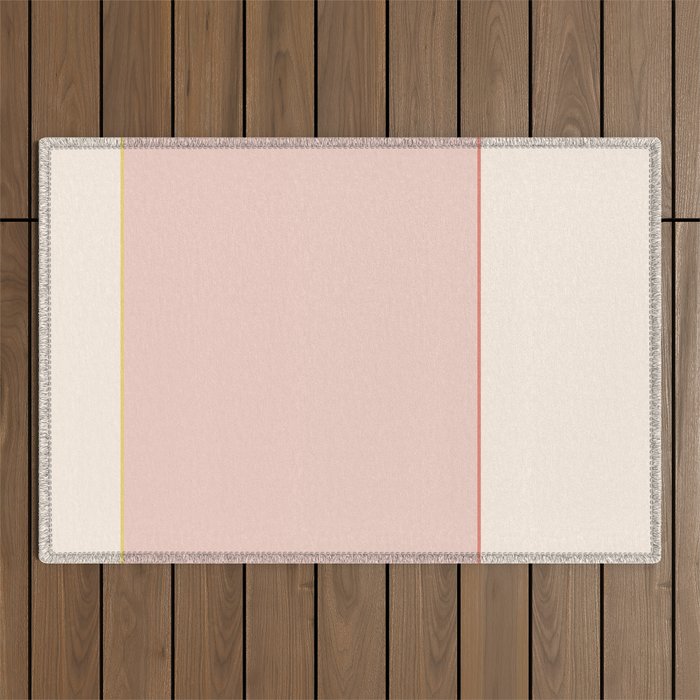 Subtle Spring Color Block - Soft Pink Outdoor Rug Gallery Image 1