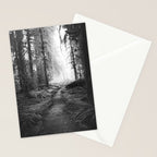 Magical Washington Rainforest Black and White Stationery Card Gallery Image 2