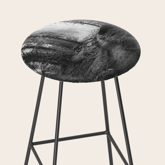 Magical Washington Rainforest Black and White Stool Gallery Image 2