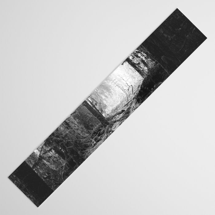 Magical Washington Rainforest Black and White Table Runner Gallery Image 3