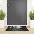 Magical Washington Rainforest Black and White Welcome Mat Gallery Image 3