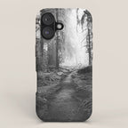 Magical Washington Rainforest Black and White iPhone Case Gallery Image 1