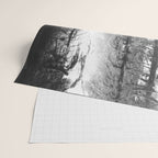 Magical Washington Rainforest Black and White Wrapping Paper Gallery Image 2