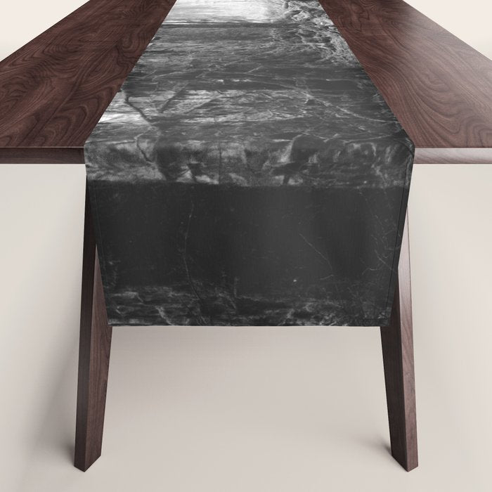 Magical Washington Rainforest Black and White Table Runner Gallery Image 1