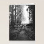 Magical Washington Rainforest Black and White Stationery Card Gallery Image 2