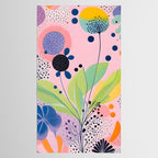 Dream Botanicals, Plants Nature Vintage Illustrations, Eclectic Garden Bohemian Painting, Floral Spring Summer Blossom Blush Tablecloth Gallery Image 2