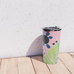 Dream Botanicals, Plants Nature Vintage Illustrations, Eclectic Garden Bohemian Painting, Floral Spring Summer Blossom Blush Travel Mug Gallery Image 4