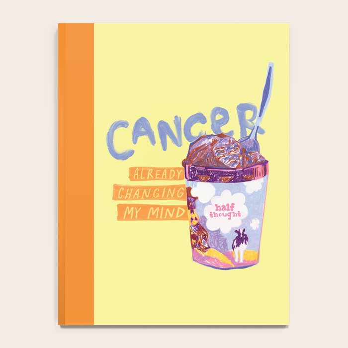 Emo Cancer in Calming Yellow | Zodiac Series Notebook Gallery Image 4