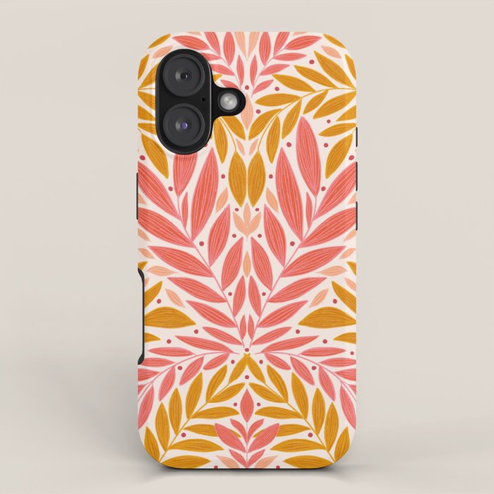 Colorful Folk Leaves  iPhone Case Gallery Image 1