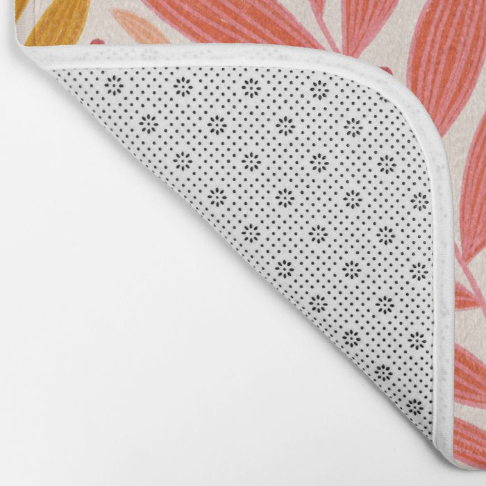 Colorful Folk Leaves  Bath Mat Gallery Image 2