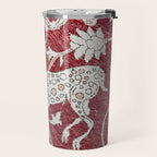 Spotted Fawn From Antique Persian Animal Rug Print Travel Mug Gallery Image 2