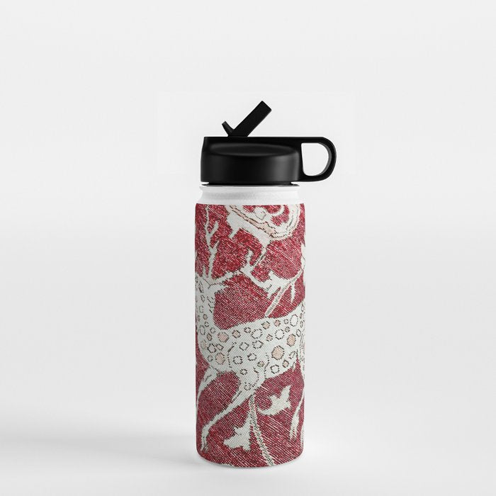 Spotted Fawn From Antique Persian Animal Rug Print Water Bottle Gallery Image 1