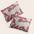 Spotted Fawn From Antique Persian Animal Rug Print Pillow Sham Gallery Image 3