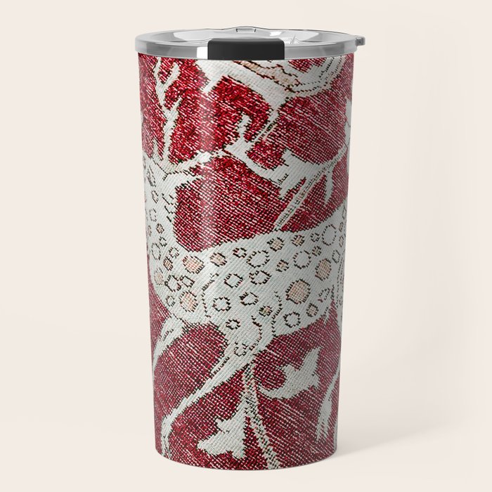 Spotted Fawn From Antique Persian Animal Rug Print Travel Mug Gallery Image 1