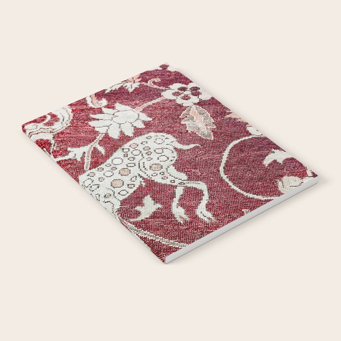 Spotted Fawn From Antique Persian Animal Rug Print Notebook Gallery Image 2
