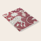 Spotted Fawn From Antique Persian Animal Rug Print Notebook Gallery Image 2