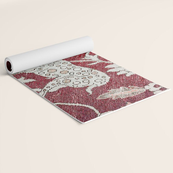 Spotted Fawn From Antique Persian Animal Rug Print Yoga Mat Gallery Image 2