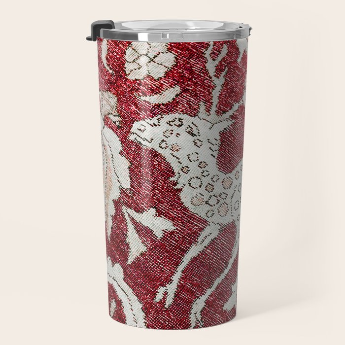 Spotted Fawn From Antique Persian Animal Rug Print Travel Mug Gallery Image 3