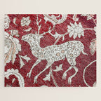 Spotted Fawn From Antique Persian Animal Rug Print Jigsaw Puzzle Gallery Image 1