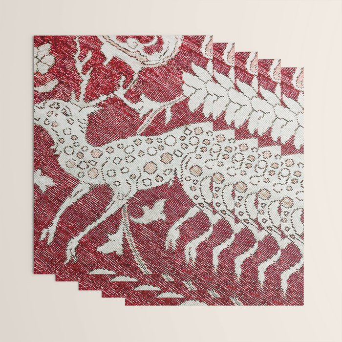 Spotted Fawn From Antique Persian Animal Rug Print Wrapping Paper Gallery Image 3