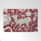 Spotted Fawn From Antique Persian Animal Rug Print Welcome Mat Gallery Image 1