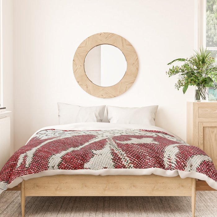 Spotted Fawn From Antique Persian Animal Rug Print Duvet Cover Gallery Image 3