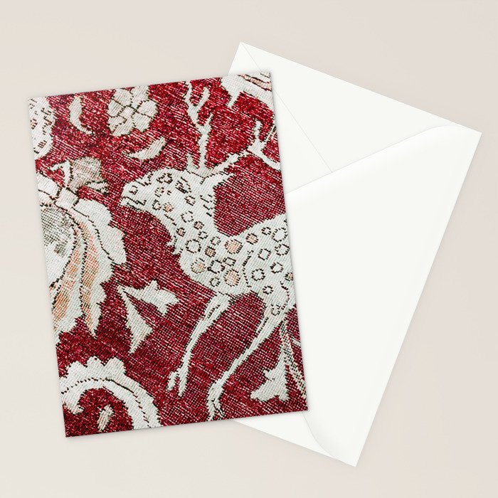 Spotted Fawn From Antique Persian Animal Rug Print Stationery Card Gallery Image 2