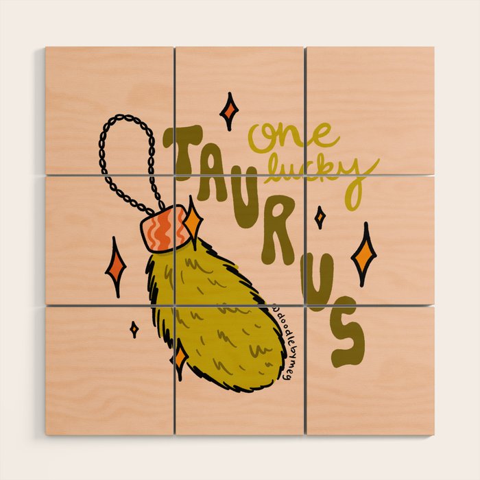 One Lucky Taurus Wood Wall Art Gallery Image 1