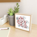 Watercolor Flower, Blush Pink and Gray, Floral Prints Mini Art Print Gallery Image 2