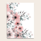 Watercolor Flower, Blush Pink and Gray, Floral Prints Notebook Gallery Image 4